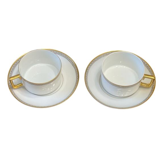 Heinrich & Co Vintage 1930's 'Claridge' Imperial Flat Cup & Saucer-Set of 2 - Picture 2 of 6